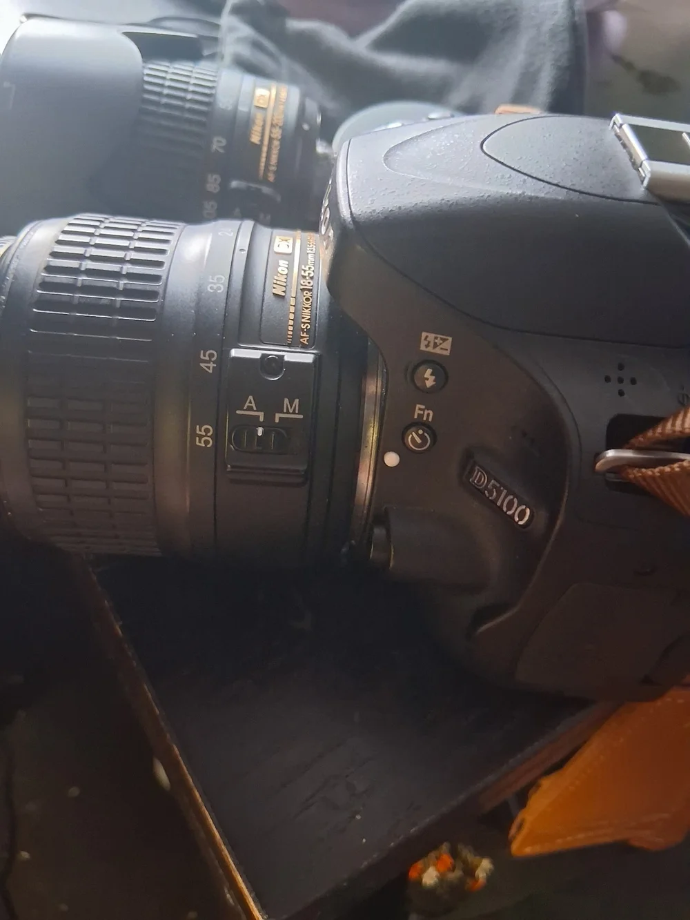 Nikon Black DSLR Body with Two Black DX Zoom Lenses